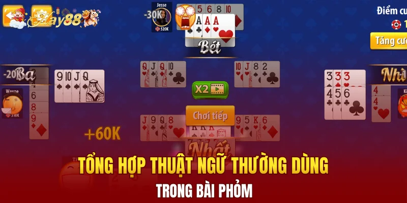 Tổng hợp thuật ngữ thường dùng trong bài phỏm